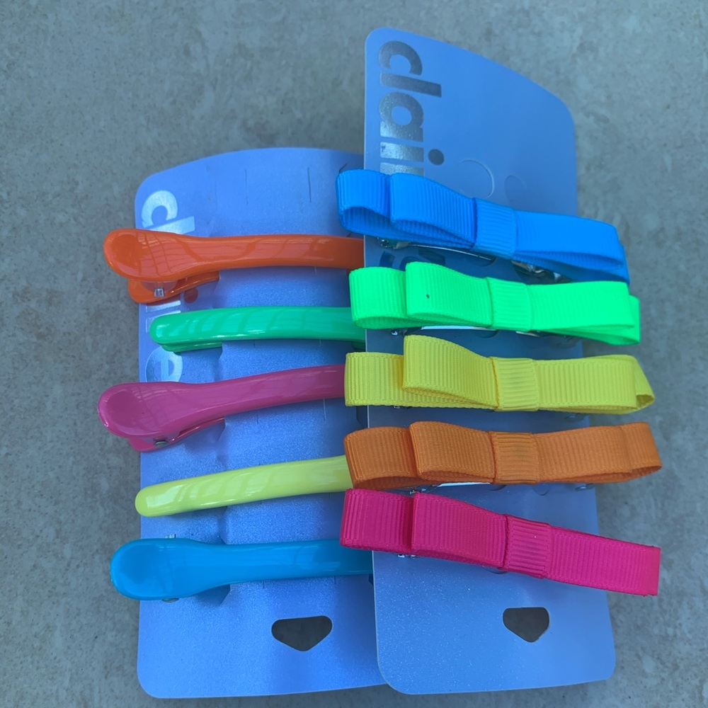Claire’s Bright Color Barrettes and Hair Clips